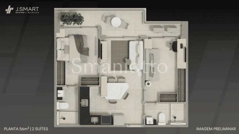 J.Smart Design Meireles - Apartamento à venda no Meireles